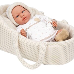 60803 ELEGANCE 40 CM ANDIE BEIGE C/CAPAZO C/MECANISMO LLORO TRY ME