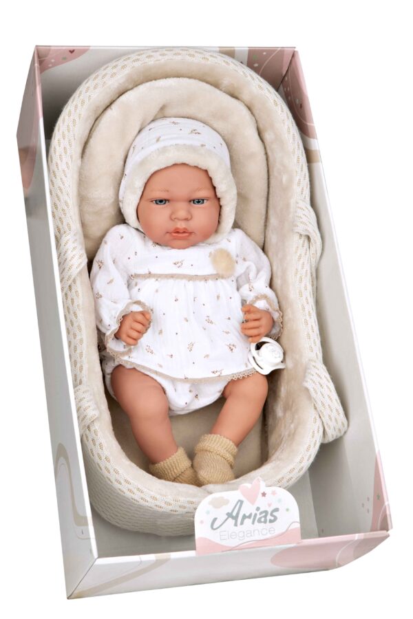 60803 ELEGANCE 40 CM ANDIE BEIGE C/CAPAZO C/MECANISMO LLORO TRY ME - Imagen 5
