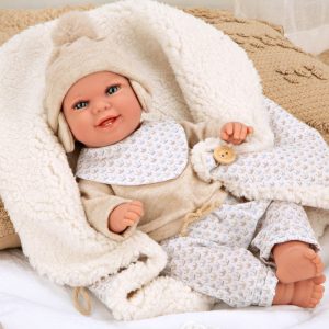 60826 ELEGANCE 35 CM BABYTO BEIGE C/MANTA (MUÑECO DE PESO)