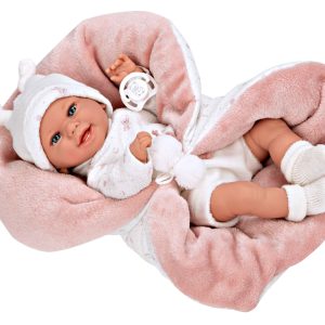 60829 ELEGANCE 35 CM BABYTO ROSA C/MANTA (MUÑECO DE PESO)