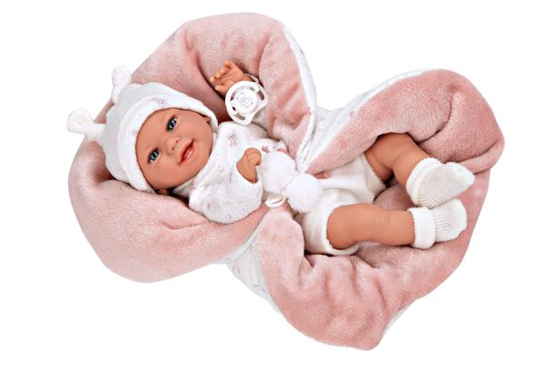 60829 ELEGANCE 35 CM BABYTO ROSA C/MANTA (MUÑECO DE PESO)