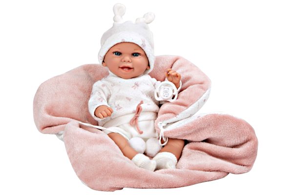 60829 ELEGANCE 35 CM BABYTO ROSA C/MANTA (MUÑECO DE PESO) - Imagen 2
