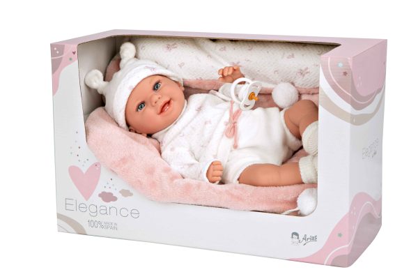 60829 ELEGANCE 35 CM BABYTO ROSA C/MANTA (MUÑECO DE PESO) - Imagen 5