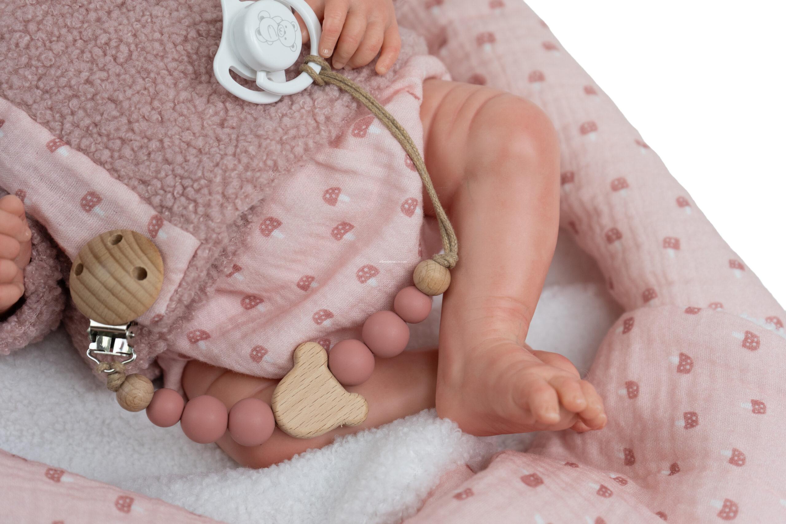 98214 REBORN ARIAS 40 CM LUNA ROSA C/MANTA NIDO - Imagen 3