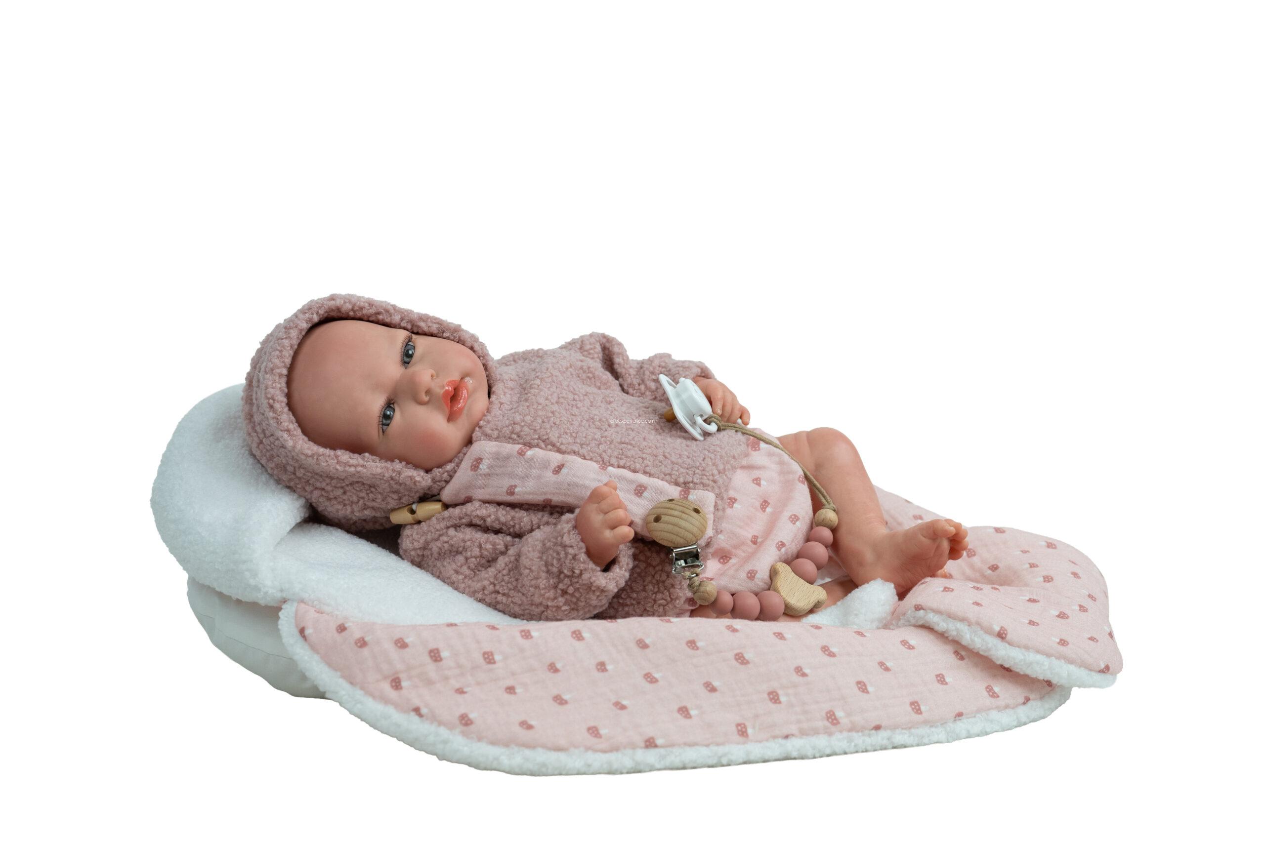 98214 REBORN ARIAS 40 CM LUNA ROSA C/MANTA NIDO - Imagen 5