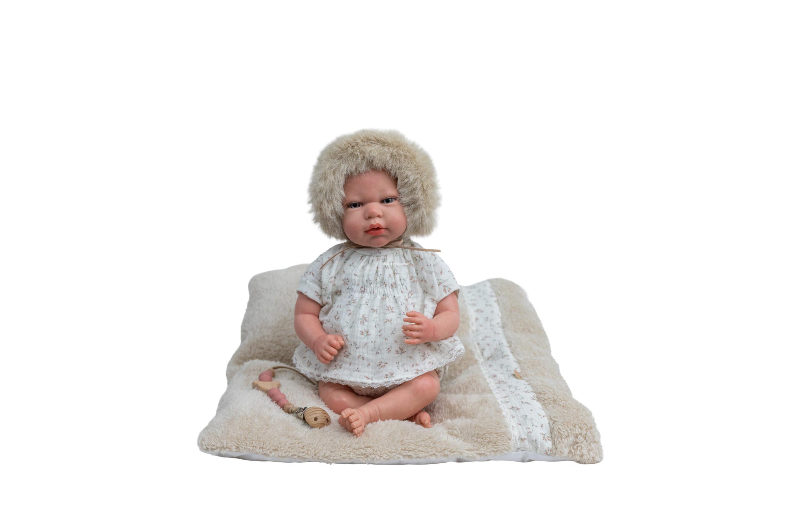 98215 REBORN ARIAS 40 CM ISABELLA BEIGE C/COJIN - Imagen 2