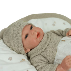 98216 REBORN ARIAS 40 CM NOA BEIGE C/MANTA DE INVIERNO