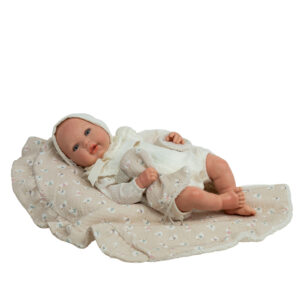 98219 REBORN ARIAS 45 CM CAMILA BEIGE C/MANTA Y DOUDOU