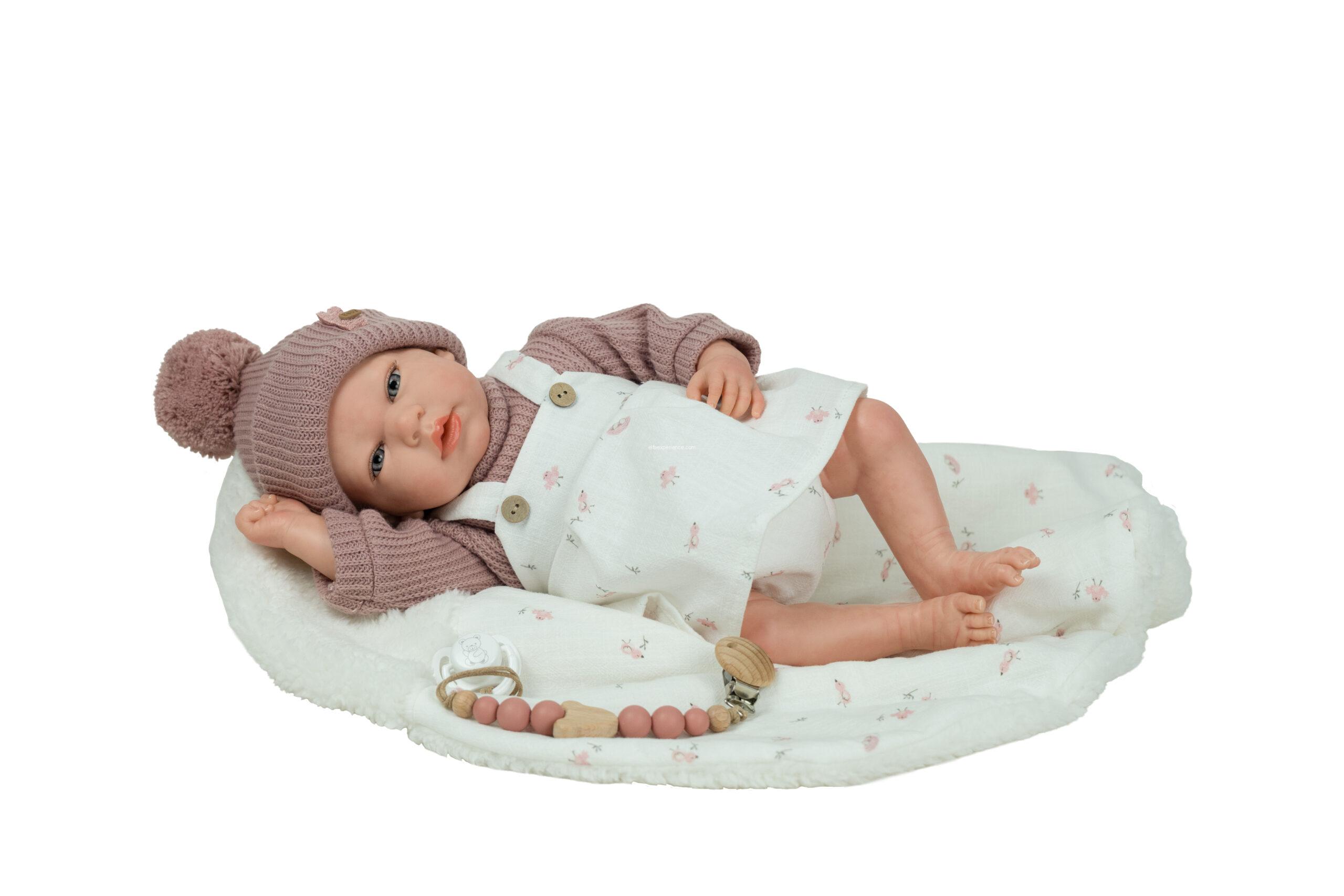 98225 REBORN ARIAS 40 CM YARA ROSA C/MANTA