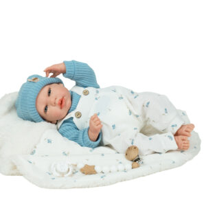 98226 REBORN ARIAS 40 CM CAIRO AZUL C/MANTA