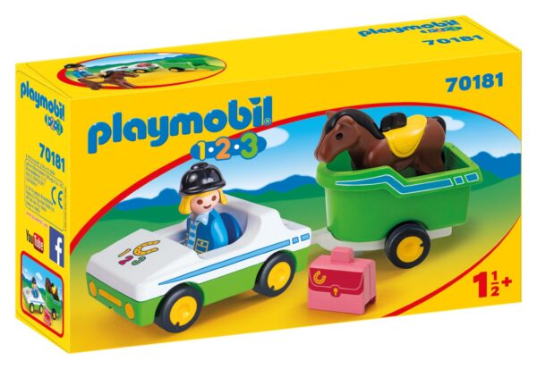 70181, 123 Coche con remolque de caballo