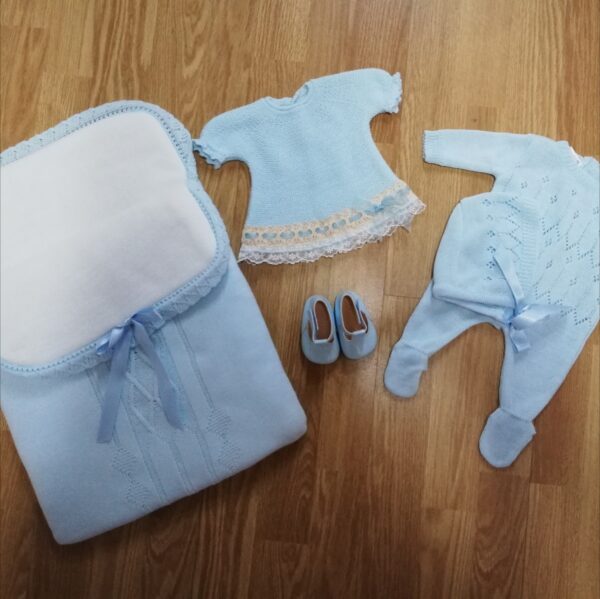 PACK AZUL ARRUYO CENEFA, 2 CONJUNTOS 1 PAR DE ZAPATOS