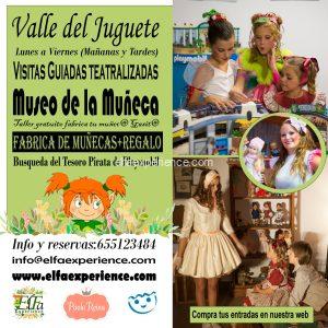 Pack 3 visitas (Museo de la Muñeca+ Fabrica de muñecas+ Búsqueda del Tesoro Playmobil)(Lunes a viernes)
