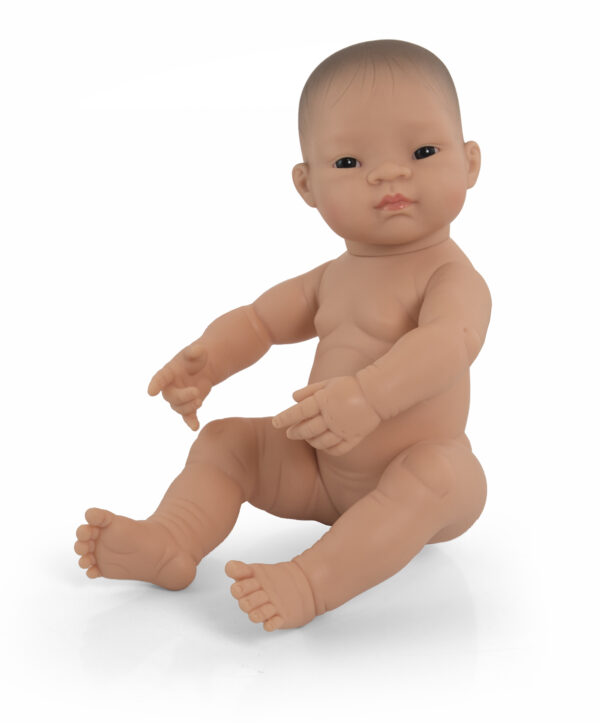 31006 MUÑECA RECIÉN NACIDA ASIÁTICA 40 CM Bolsa, sin ropa interior