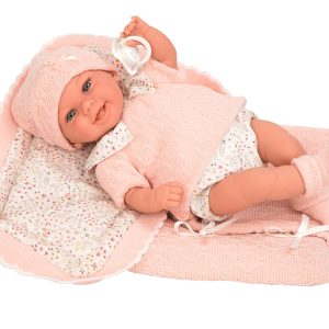 60727 ELEGANCE 35 CM BABYTO ROSA C/MANTA (MUÑECO CON PESO)