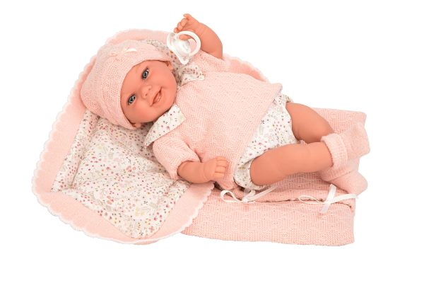 60727 ELEGANCE 35 CM BABYTO ROSA C/MANTA (MUÑECO CON PESO) (Disponible a partir de mediados de Noviembre)