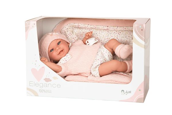 60727 ELEGANCE 35 CM BABYTO ROSA C/MANTA (MUÑECO CON PESO) (Disponible a partir de mediados de Noviembre) - Imagen 5