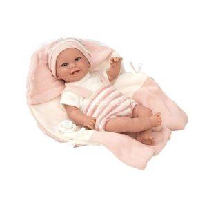 60750 ELEGANCE 35 CM BABYTO ROSA C/ MANTA (MUÑECO CON PESO)