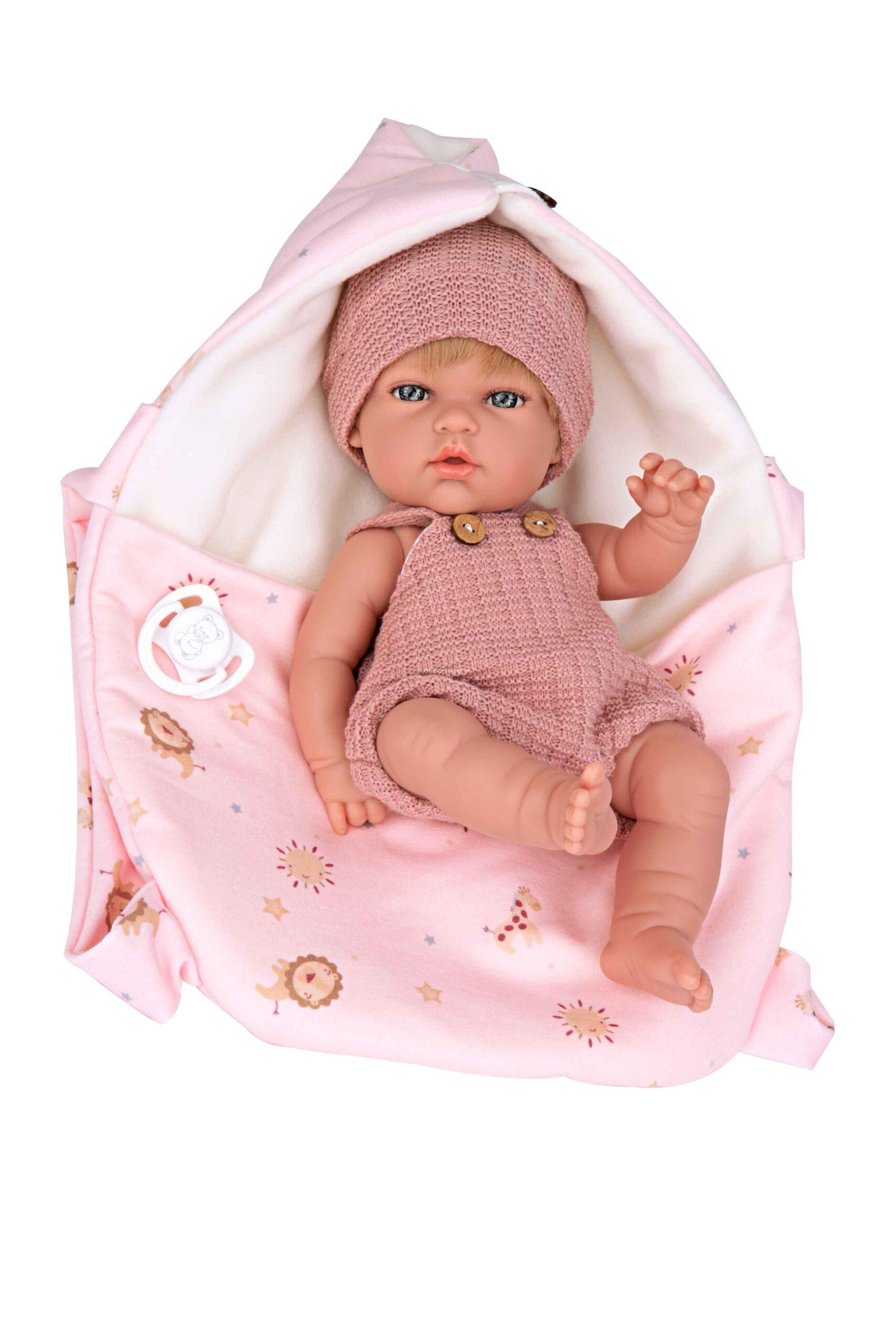 60787 ELEGANCE 30 CM NATAL ROSA C/PORTABEBÉ