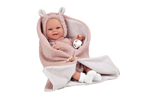 60827 ELEGANCE 35 CM BABYTO ROSA C/MANTA (MUÑECO DE PESO)