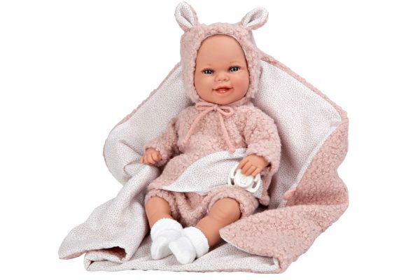 60827 ELEGANCE 35 CM BABYTO ROSA C/MANTA (MUÑECO DE PESO) - Imagen 2