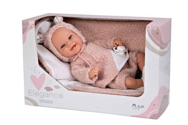 60827 ELEGANCE 35 CM BABYTO ROSA C/MANTA (MUÑECO DE PESO) - Imagen 4