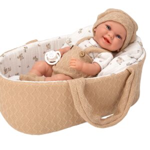 60892 ELEGANCE 33 CM BABYTO MARRON C/CAPAZO (Cuerpo vinyl, sexo niño)