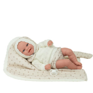 60966 ELEGANCE 35 CM BABYTO BEIGE C/MANTA (MUÑECO DE PESO)
