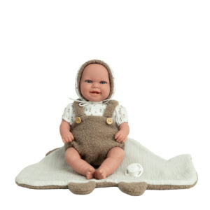 60969 ELEGANCE 35 CM BABYTO MARRON C/MANTA (MUÑECO DE PESO)