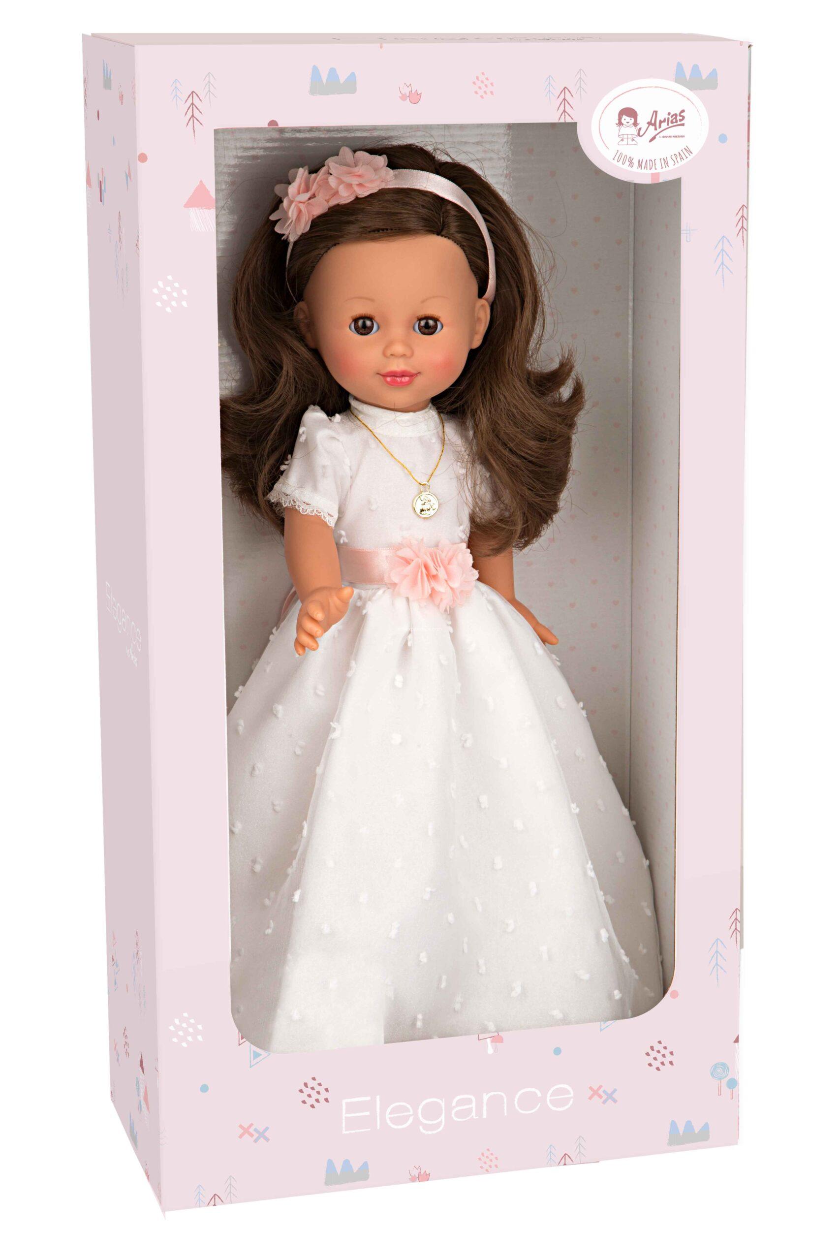 65347 MUÑECA DE COMUNION 42 CM CASTAÑA - Imagen 4