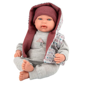 65398 ELEGANCE 45 CM MIES GRANATE C/MECANISMO LLORO TRY ME