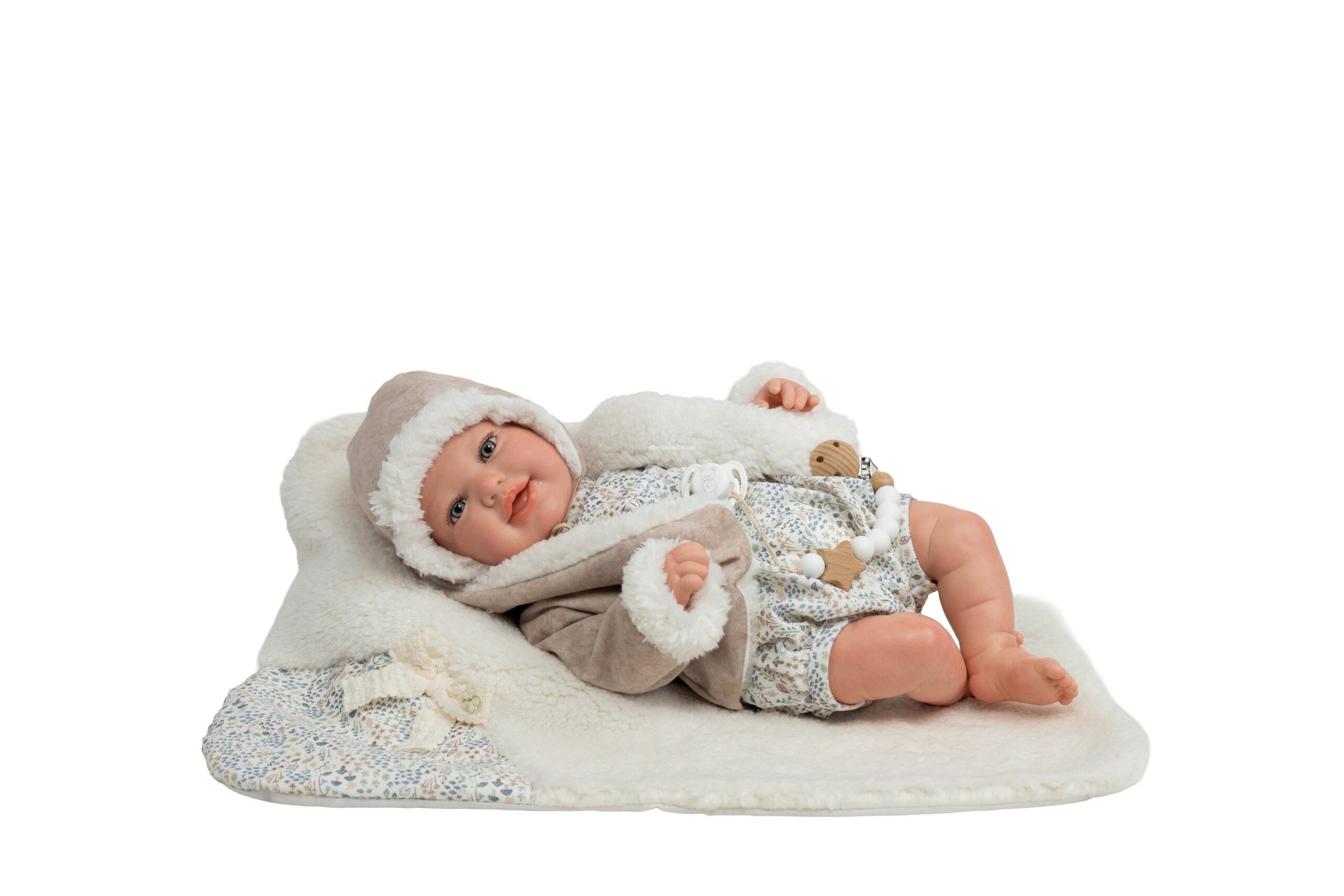 98221 REBORN ARIAS 45 CM ANGEL AZUL C/MANTA