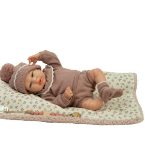 98227 REBORN ARIAS 40 CM GRETA ROSA C/MANTA