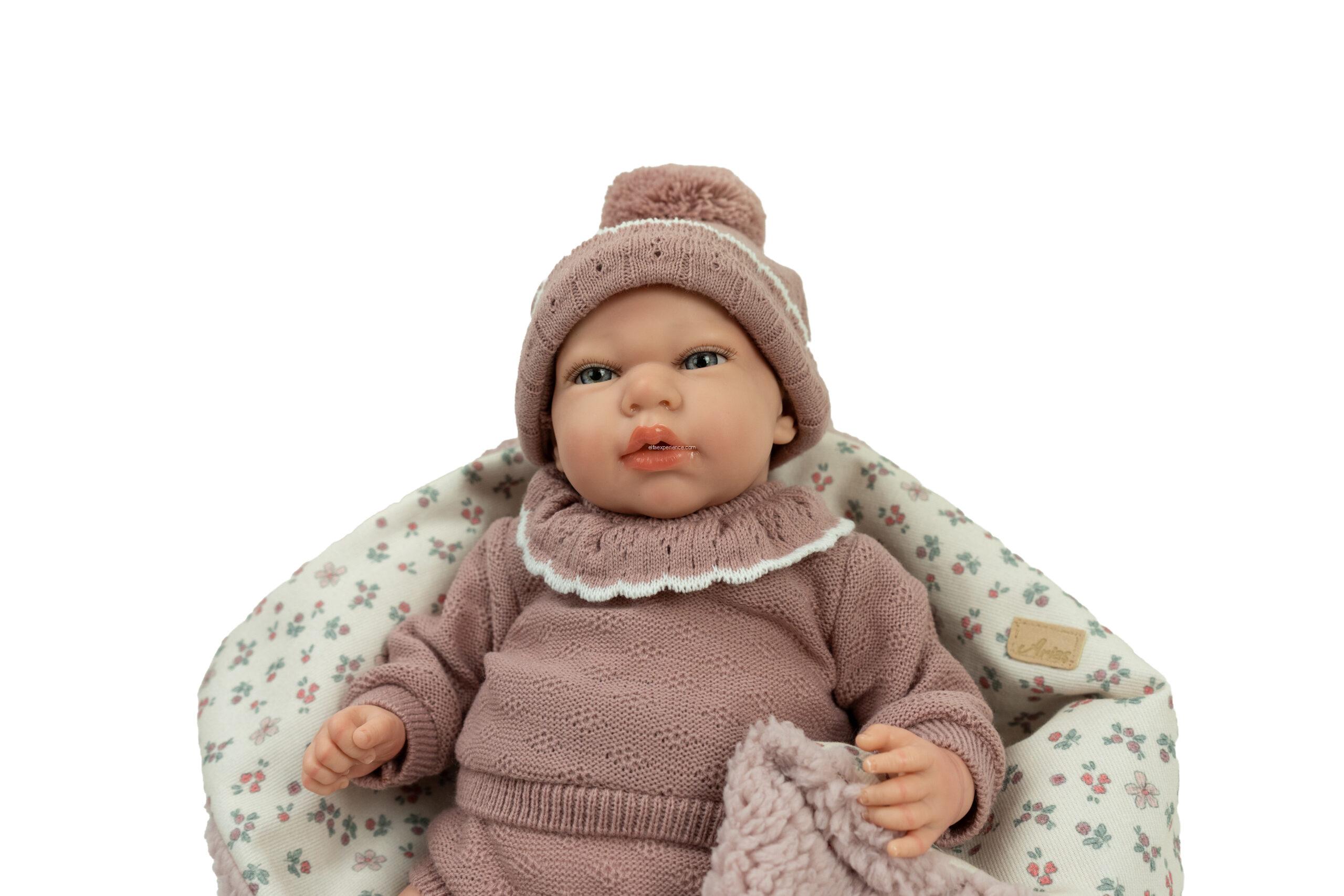 98227 REBORN ARIAS 40 CM GRETA ROSA C/MANTA - Imagen 4