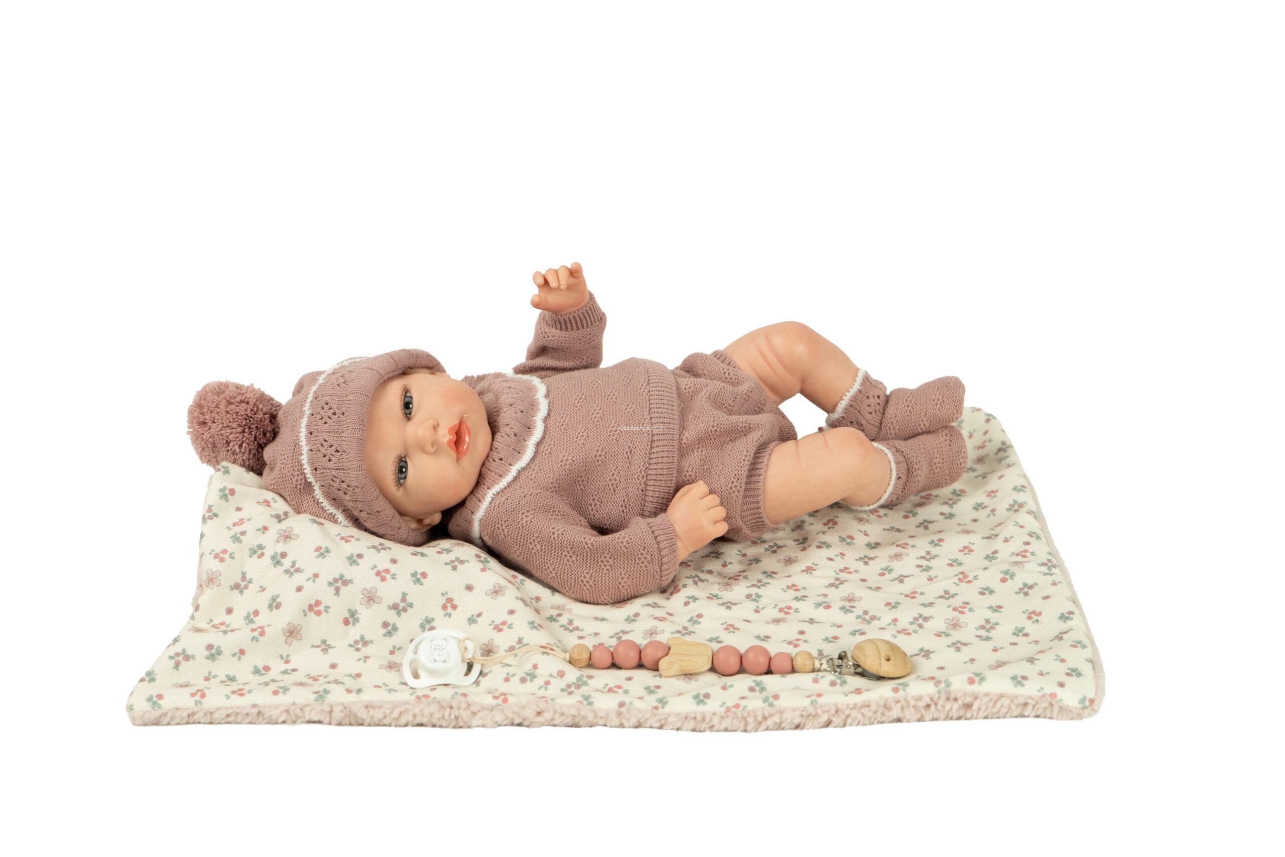 98227 REBORN ARIAS 40 CM GRETA ROSA C/MANTA - Imagen 8