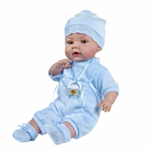 3809 CARLA NIÑO LANA CELESTE 38 CM C/VOZ C/IND