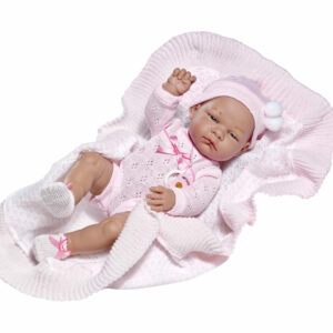 4402 R/N NIÑA CON MANTA ROSA 42 CM C/IND
