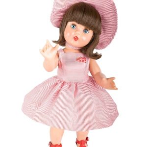MP50008 MP Vestido Rayas Blanco/Rojo Tirantes