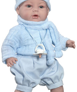 3965 CARLA NIÑO BUFANDA AZUL 38 CM. C/VOZ C/IND