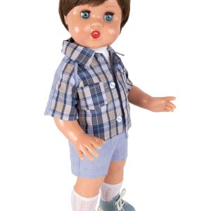 JP50027 Juanín Pérez con Conjunto Camisa Rayas Azul