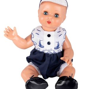 JB05030 Juanín Bebé Pelele Marino y Gorra