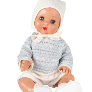 JB05062 JB Conjunto Jersey beig/celeste y gorro