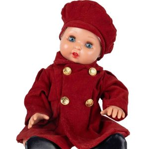 JB05065 JB Conjunto Abrigo/Boina Burdeos