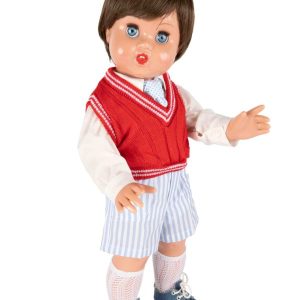 JP50004 JP Conjunto Bermuda Rayas/Chal.Rojo