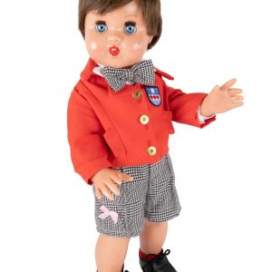 JP50049 JP Pantalón Cuadros Negro/Chaqueta Roja