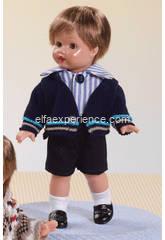 MJP25006 Mini Pantalón Marino/Camisa Rayas