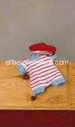 MJB25018 conjunto Mini pelele punto rayas rojas