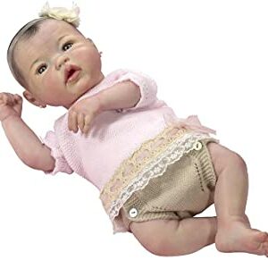 4713 LUCÍA PEL ESP CUBREPAÑAL BEIGE Y JERSEY ROSA 46 CM 1,900 GRS