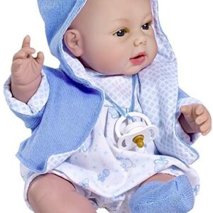 3375 BEBE CARLA C/MONO CHAQUE AZUL 33CMS C/VOZ