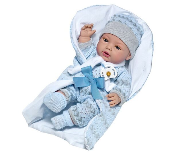 3370 BEBE CARLA CON NANA AZUL 33 CM C/VOZ